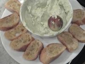 Avocado Goat Cheese Crostini